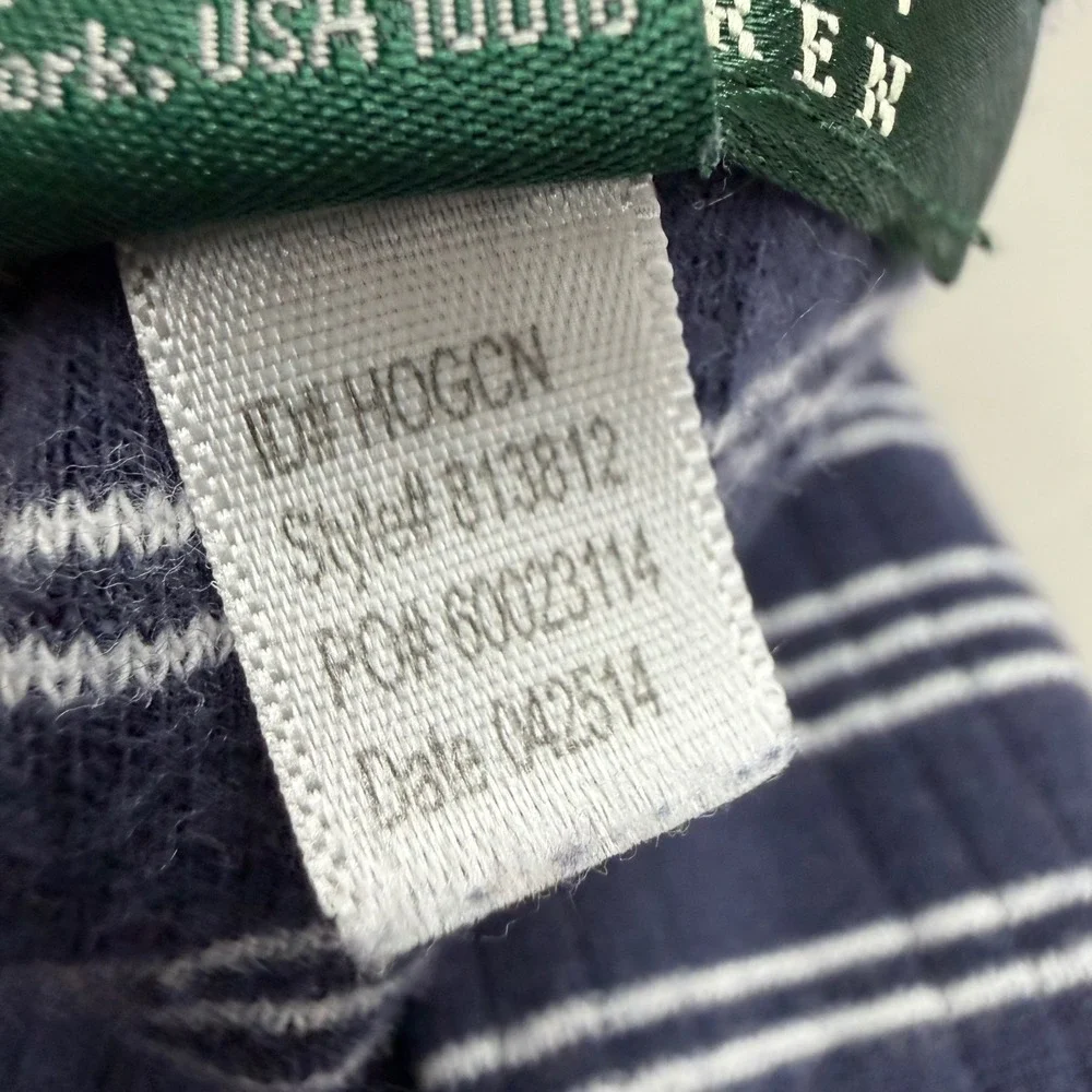 Ralph Lauren Striped Cotton Sleep Shirt Navy Small Henley Comfy Soft Lounge